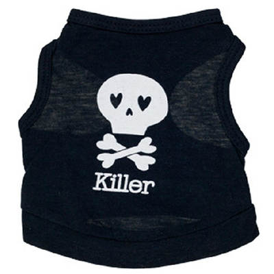 Pet Dog Dog Clothes Halloween Multicolor Killer Skull Vest Foreign Trade Quality Wholesale Teddy Spring Summer Clothes