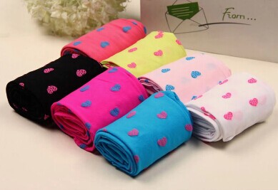 Leggings para niñas de primavera y otoño, pantimedias para niñas con lunares Love, pantimedias de terciopelo de color caramelo_voghion.com
