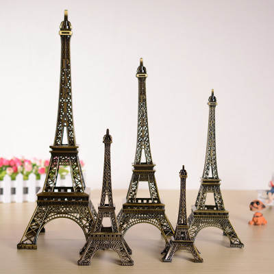 Vintage Paris Eiffel Tower Metal Crafts Ornaments Home Decoration Wedding Romantic Couple Gift