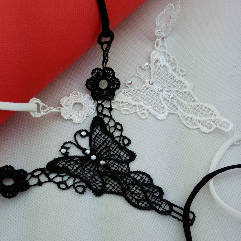 Back Big Butterfly Sexy Bra Shoulder Strap Drilling Cloth Strap Lengthen Buckle Translucent Underwear Shoulder Strap Factory Direct Supply