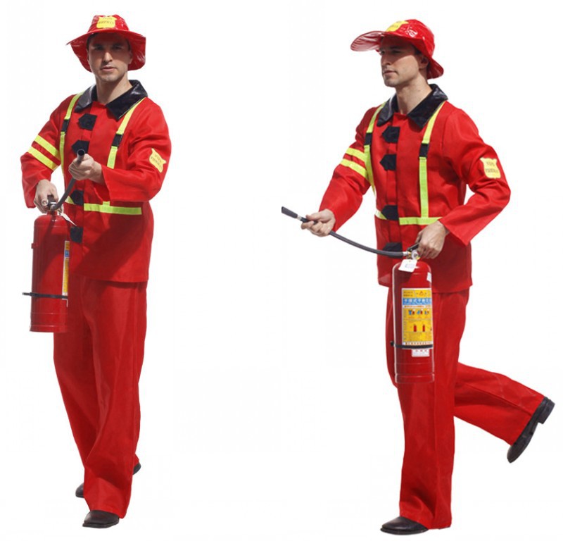 Halloween cosplay costume for men adult stage firefighter costume uniform Firefighter suit M-0011