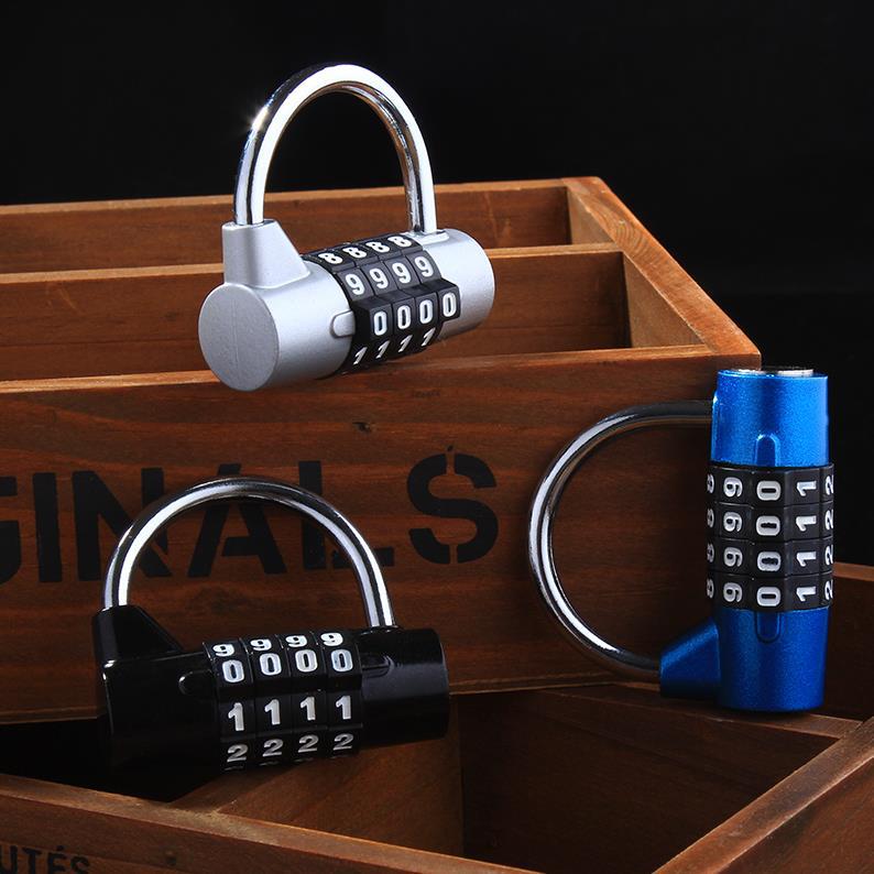 Gym password lock 4-digit password padlock secret code lock dressing cabinet lock secret room escape props password padlock