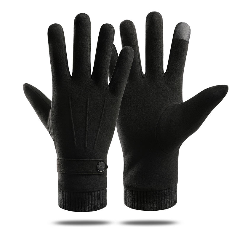 Warm Gloves Men's 0604 Autumn and Winter Fleece-lined Thickened Touch Screen Cycling Fleece-lined Outdoor Sports Cycling Gloves