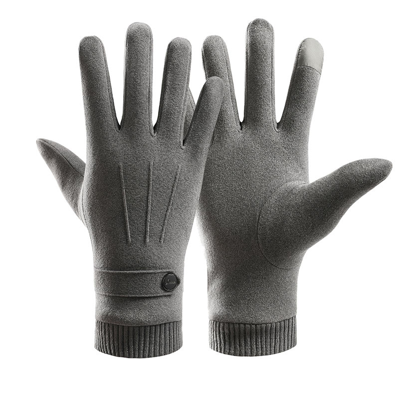 Warm Gloves Men's 0604 Autumn and Winter Fleece-lined Thickened Touch Screen Cycling Fleece-lined Outdoor Sports Cycling Gloves