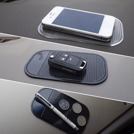 Car silicone anti-slip mat mobile phone anti-slip mat perfume storage sticker high temperature super sticky spider black wholesale