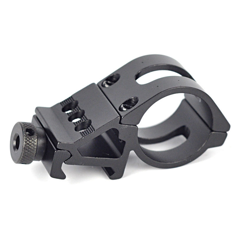 Flashlight clip 25.4mm pipe clip bracket crooked neck rail clip metal accessories precision machining bracket
