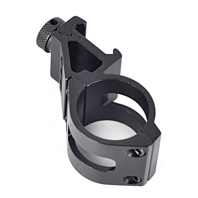 Flashlight clip 25.4mm pipe clip bracket crooked neck rail clip metal accessories precision machining bracket