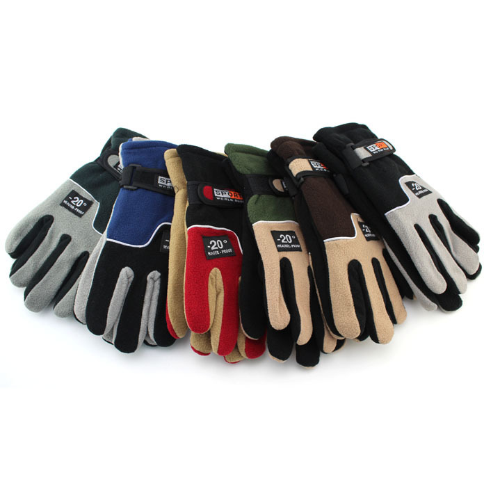Cross-border Explosions Outdoor Ski Gloves Riding Full-finger Gloves Windproof Gloves Warm Fleece Gloves