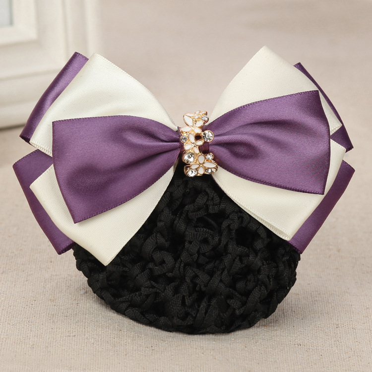 Professional Hair Flower Nurse Hairpin Hair Net Phnom Penh Polyester Belt Headwear Postal Bank Stewardess Hotel Work Hairpin_voghion.com