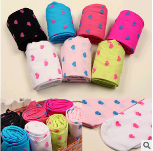 Leggings para niñas de primavera y otoño, pantimedias para niñas con lunares Love, pantimedias de terciopelo de color caramelo_voghion.com