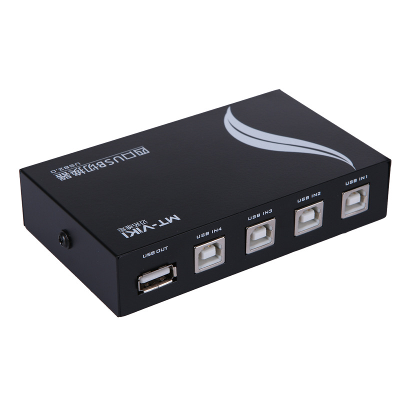 4-port USB 2.0 printer keyboard mouse manual switch sharing device maituowei moment MT-1A4B-CF