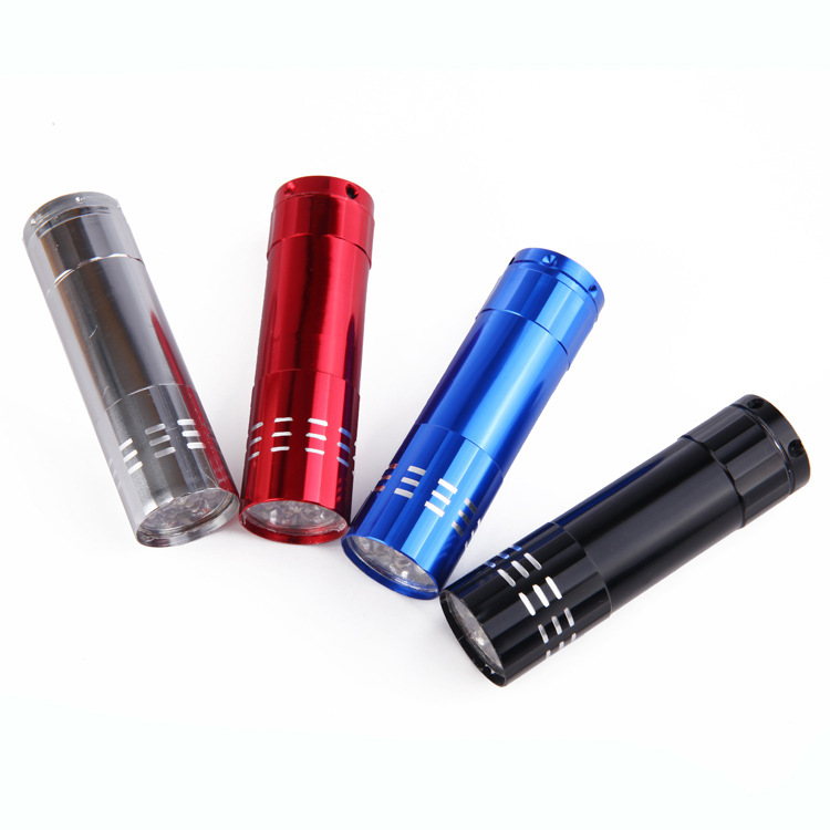 9led aluminum alloy flashlight classic gift can be fixed logo small flashlight manufacturers