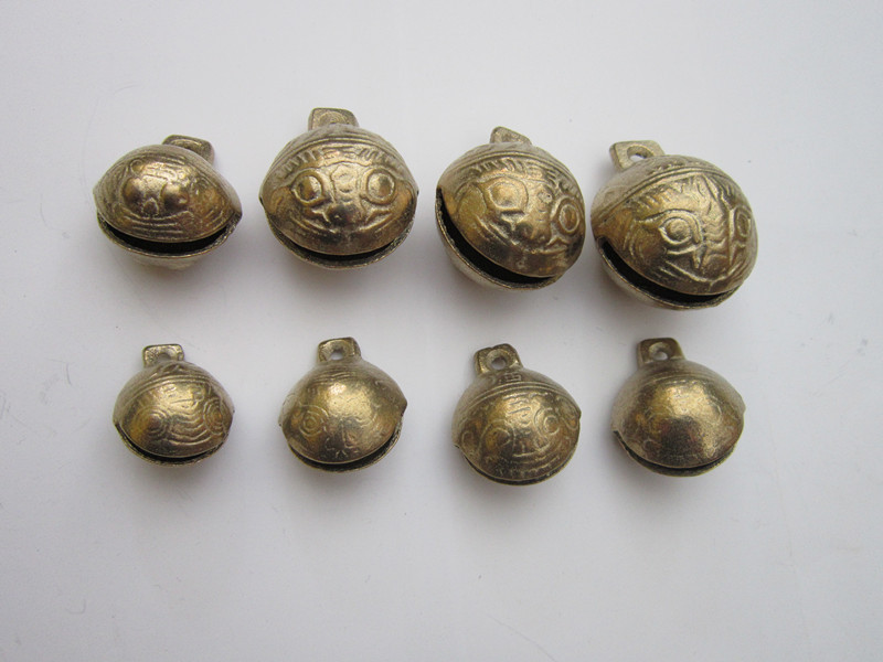 Tiger head Bell copper bell DIY jewelry pet dog cat supplies wind and rain smooth Tiger Wei Linji copper bell