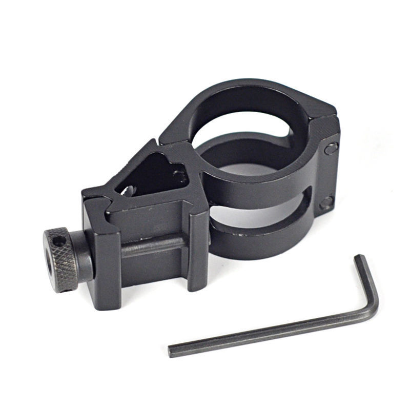 Flashlight clip 25.4mm pipe clip bracket crooked neck rail clip metal accessories precision machining bracket