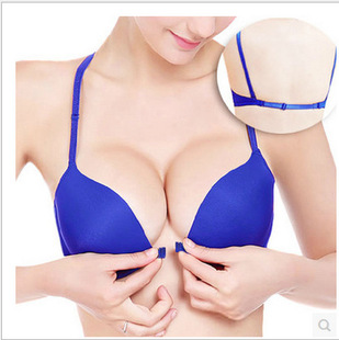 AliExpress 1501 Front Buckle Bra Lower Circumference Adjustable Japanese Style Push-up Candy Color Summer Glazed Underwear