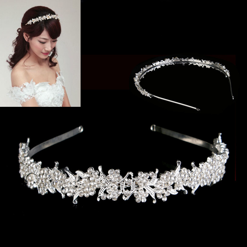 Bridal jewelry headdress Crown rhinestone alloy headband accessories wholesale New Head ring fashion jewelry hair accessories wholesale