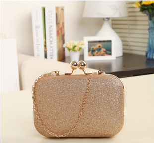 2024 Korean style new women's chain bag fluorescent sequined evening bag mini shoulder crossbody evening bag trendy women