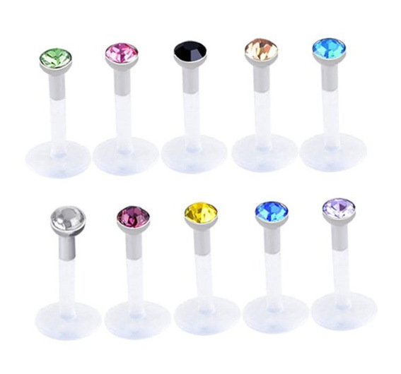 Manufacturers Europe and the United States 10 in 1 16 in 1 diamond lip nails transparent white ALEC lip nails