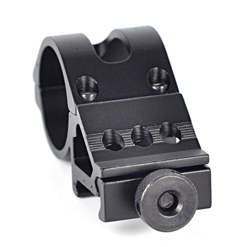 Flashlight clip 25.4mm pipe clip bracket crooked neck rail clip metal accessories precision machining bracket