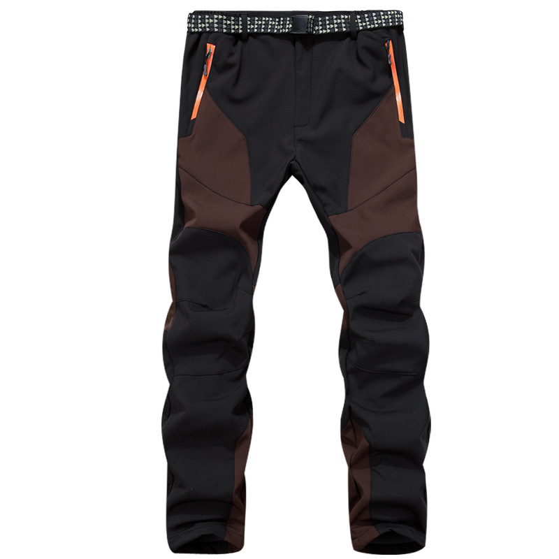 Manufacturers wholesale men's outdoor assault pants color matching soft shell pants warm fleece pants running pants thick 1582