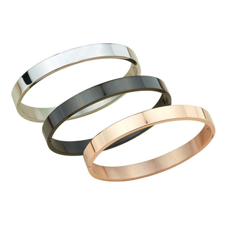 Korean jewelry wholesale 2015 new Korean fashion jewelry black titanium steel couple bracelet EH146