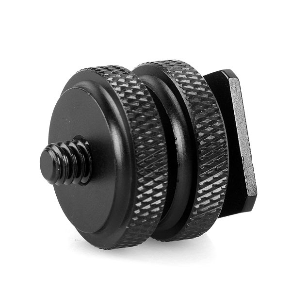 Enhanced version 1/4 double-layer screws 1/4 screw hole turn hot shoe socket double screws can be locked up and down