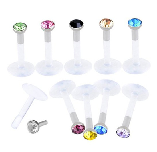 Manufacturers Europe and the United States 10 in 1 16 in 1 diamond lip nails transparent white ALEC lip nails