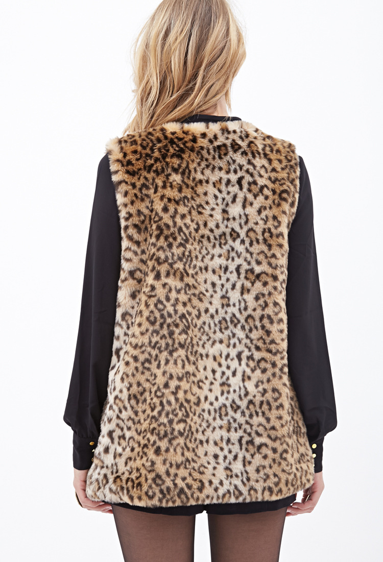 2023 Women's leopard-print faux fur coat AliExpress cross-border faux rabbit fur fashion wild leopard-print fur waistcoat
