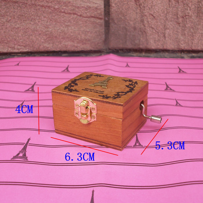 ヴィンテージ絶妙な木製手回しオルゴールクリエイティブ学生プレミアム誕生日ギフト芸術工芸品|undefined
