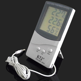 KTJ TA318 Indoor and Outdoor Thermometer Electronic Temperature and Humidity Meter Large Screen Temperature and Humidity Meter