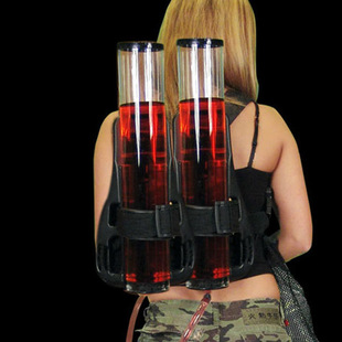 Double Barrel Beverage Machine Beer Machine Backpack Mini Creative Gas Station Beverage Hand Pressure Dispenser Travel Supplies