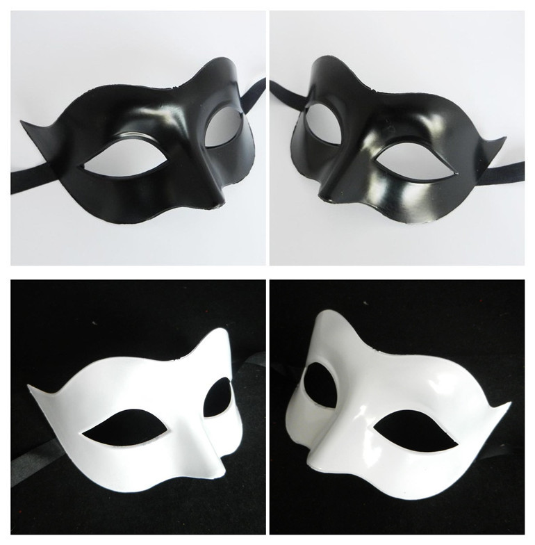 Masquerade Ball Black and White Sexy Fox Mask Half Face Performance Party Children Mask Ball Men Mask Wholesale