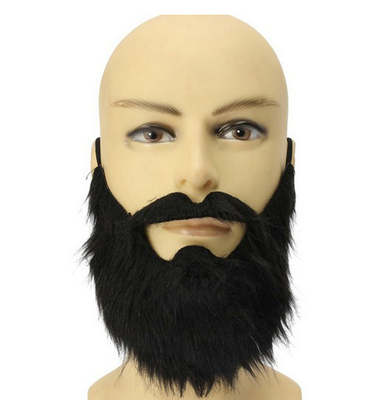 Halloween ball dress up props black beard stage performance cos Beard Beard trick funny fake beard