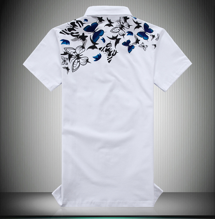 Summer new large size men's short sleeve POLO shirt business POLO Men's printed Paul shirt wholesale goods