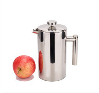 Double-layer Stainless Steel Coffee Pot French Coffee Squeezer Heat Pot Tea Maker French Squeezer