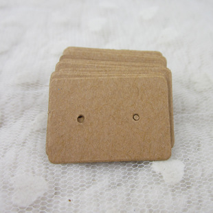 Time Gem Retro Earring Card Paper Brown Paper Card Jewelry Packaging Display Board