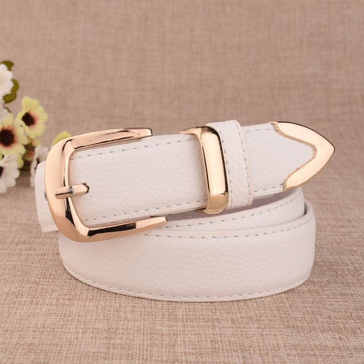 All-match fashion ladies casual leather belt women's new paint belt alloy buckle belt factory direct sales