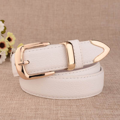 All-match fashion ladies casual leather belt women's new paint belt alloy buckle belt factory direct sales