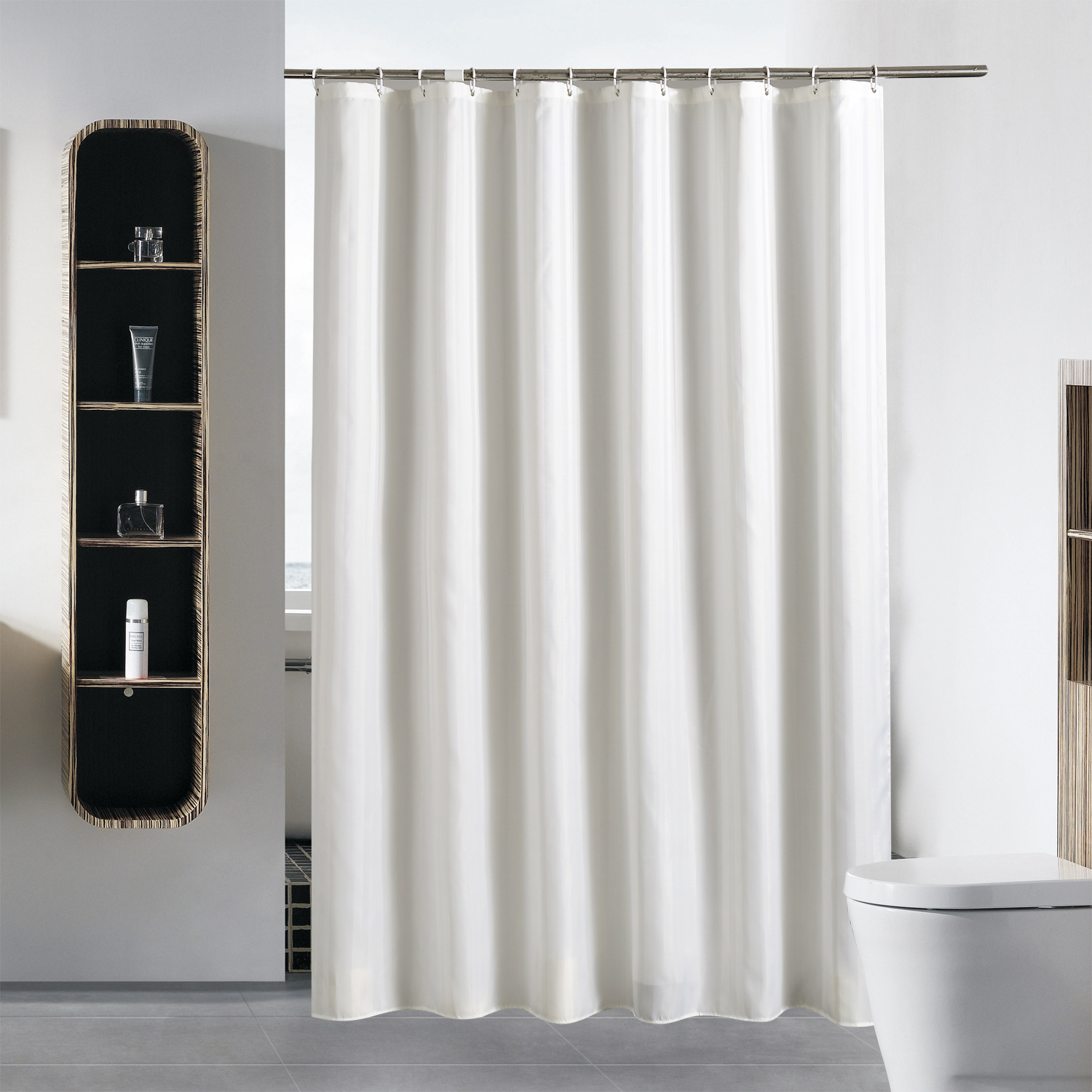 Yin and Yang strip forging strip thickened waterproof shower curtain polyester opaque shower curtain Hotel hotel bathroom curtain wholesale