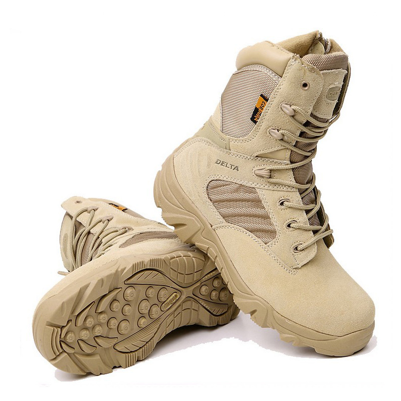 Cross-border supply of new high-top military boots men's combat boots waterproof Delta desert boots hiking boots spot
