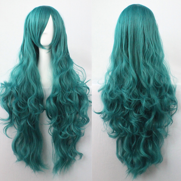 Wig COS wig 80cm long curly hair high temperature silk multicolor curly hair straight cartoon spot factory outlet