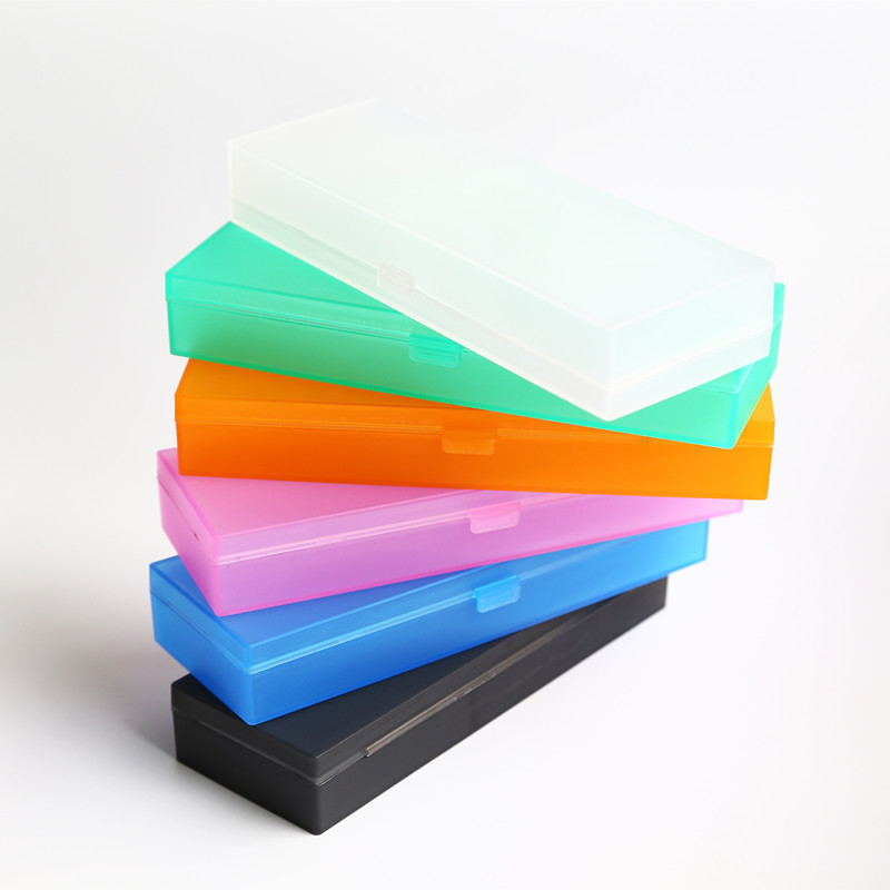 Japanese Style Simple Frosted Plastic Stationery Case Unprinted Grease Medium Size Pen Case Abrasives Processing Printing