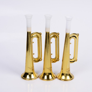Children's Toy Plastic Horn Gold-plated Electroplated Horn Kidsren's Musical Instrument Night Market Stall Hot Selling Kidsren's Toys