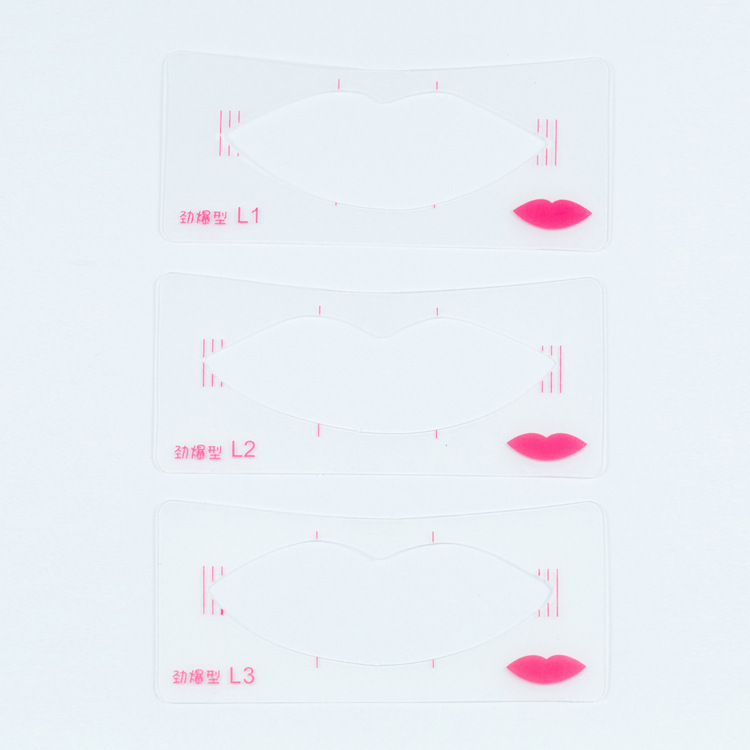 Three-in-one lip-type card household plastic lip shaping mold Beginner Novice beauty gadget lip line painting practical
