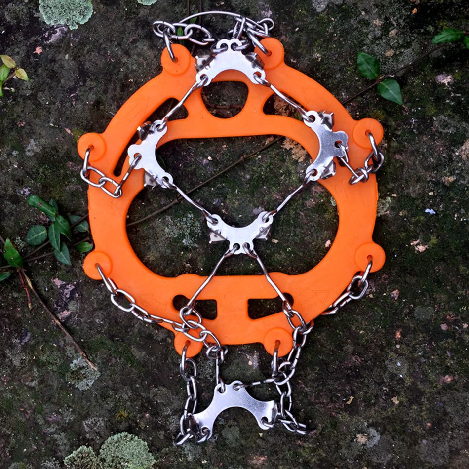Factory supply 10 teeth 201 stainless steel crampons ice snow non-slip shoe cover simple non-slip chain ice catch 10 teeth
