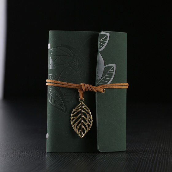 Small Yiye Zhiqiu Leather Tape Loose-leaf Leaf Notepad Portable Notebook Retro Hand Account Journal
