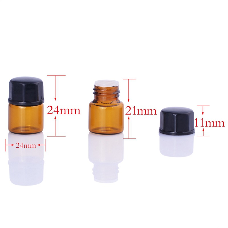 1ml Teamy Cream Small Sample Bottle Teamy Mini Essence Oil Bottle Portable Cosmetics Split Glass Trial Bottling