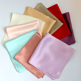 100 mulberry silk silk handkerchief solid color multicolor optional