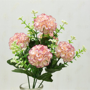 Factory wholesale 5 fork ball chrysanthemum new autumn artificial flower decoration display floral silk flower 5 hydrangea