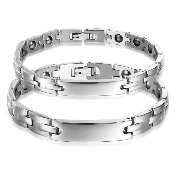 Korean fashion jewelry wholesale new personality magnet bracelet titanium steel couple bracelet ES3072